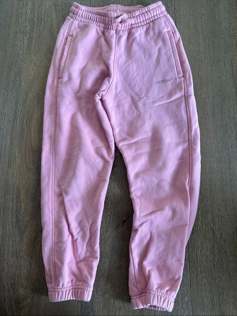 Off-White Pastel Pink Logo Sweatpants